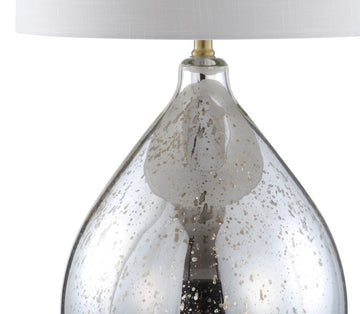 Sasha 30.75" Glass/Metal LED Table Lamp - JONATHAN Y
